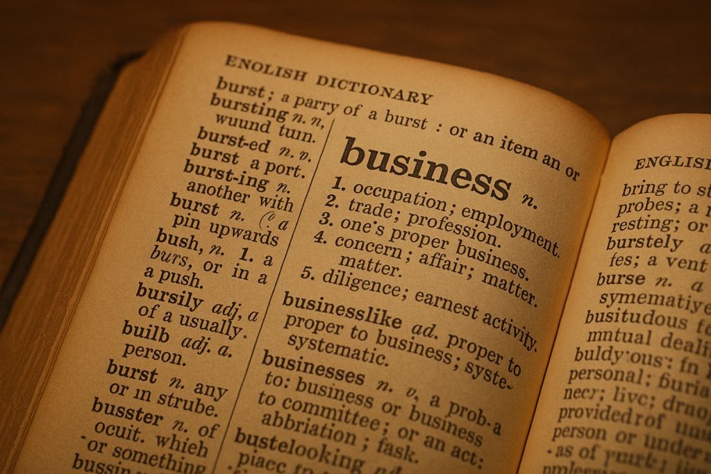 D'où vient vraiment le mot business ?